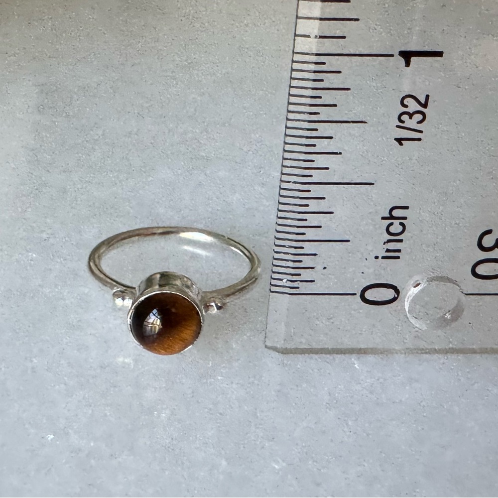 NWOT Sundance Tree Bark Ring, Tiger’s Eye, Sterling Silver - Picture 5 of 6